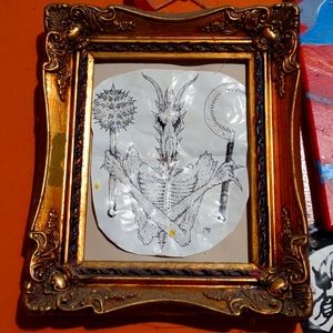 Victorian picture frame, goth art